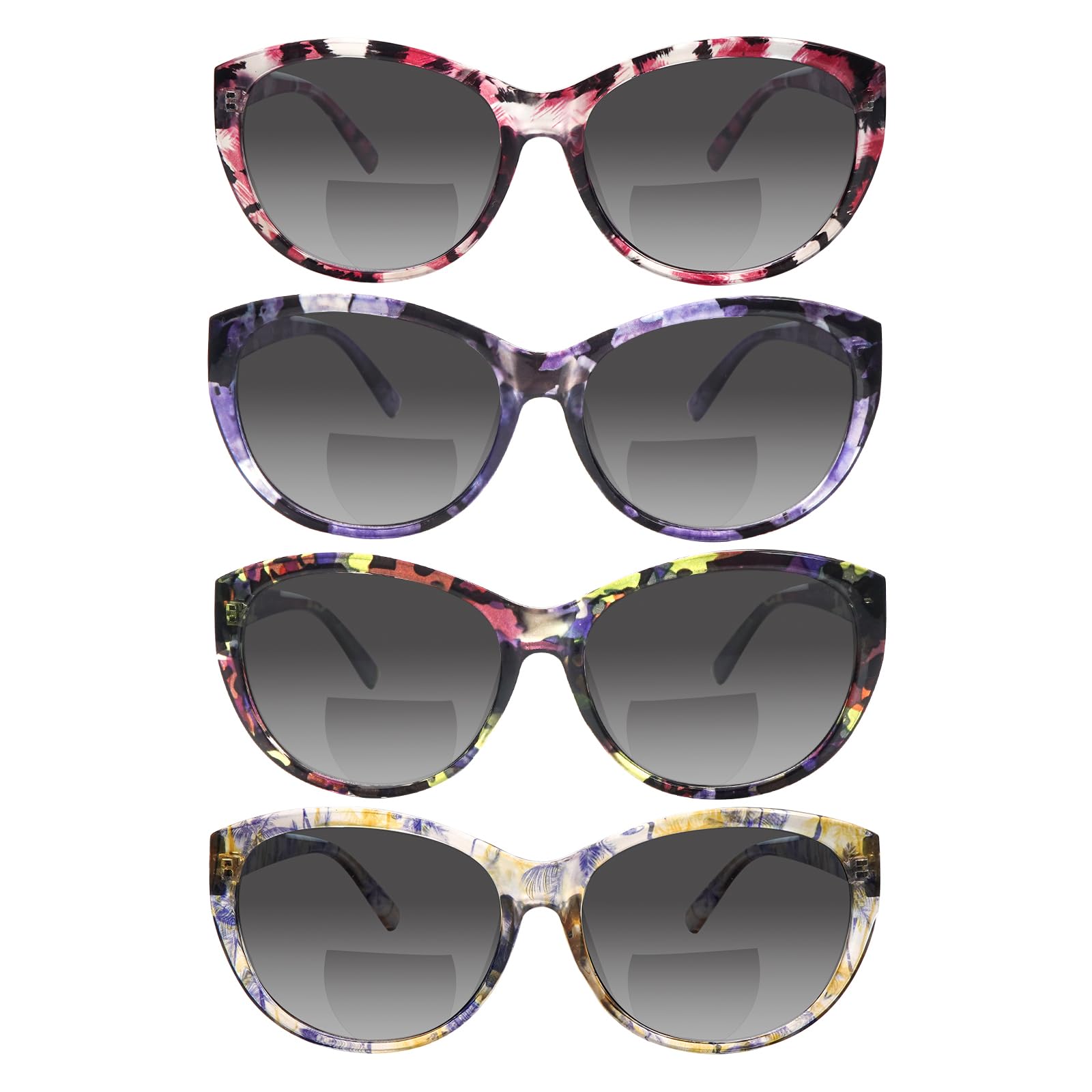 BONCAMOR 4 Pack Bifocal Reading Sunglasses for Women - AGB LuxeDrop